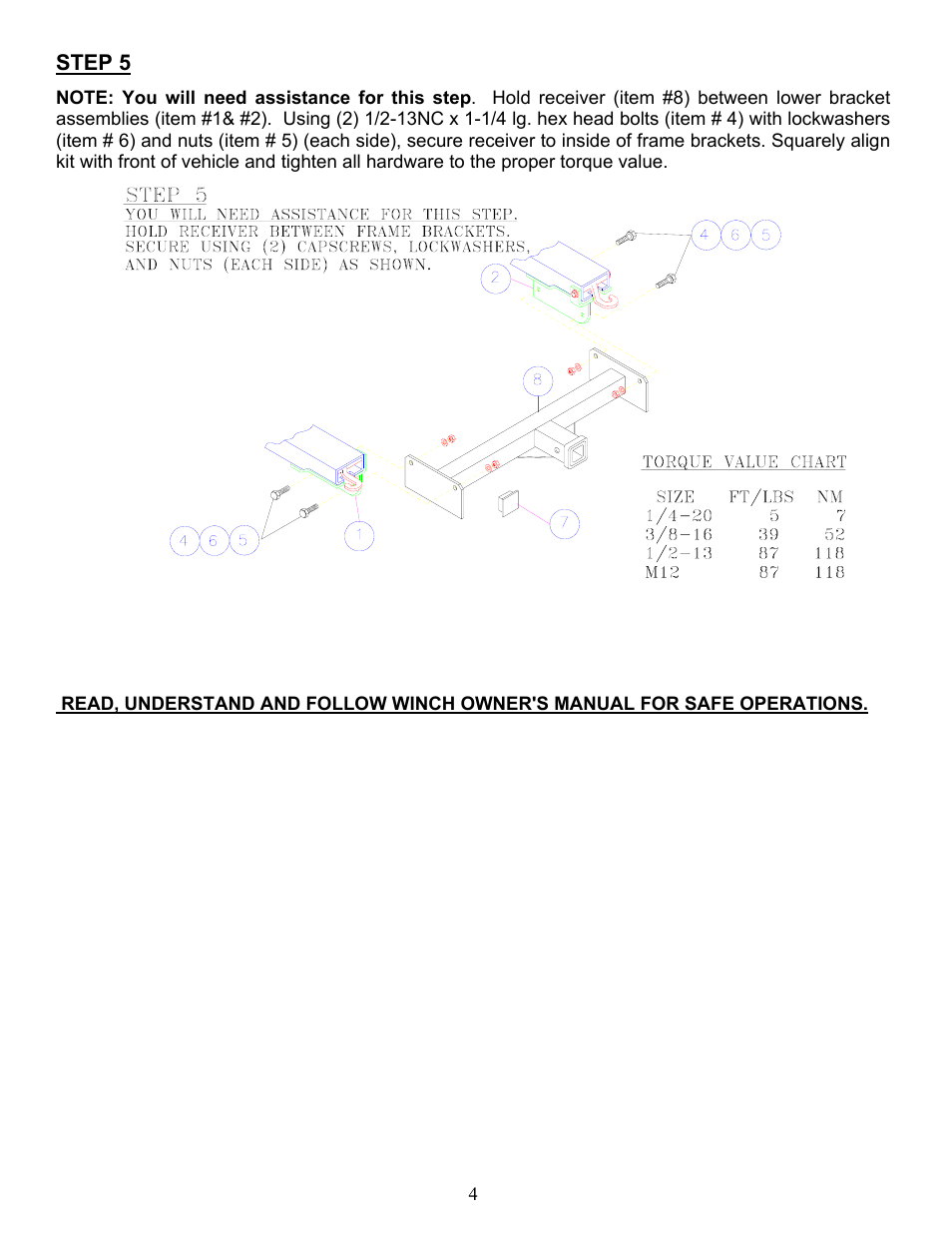 Ramsey Winch CHEVY QM KIT 251077 User Manual | Page 4 / 6