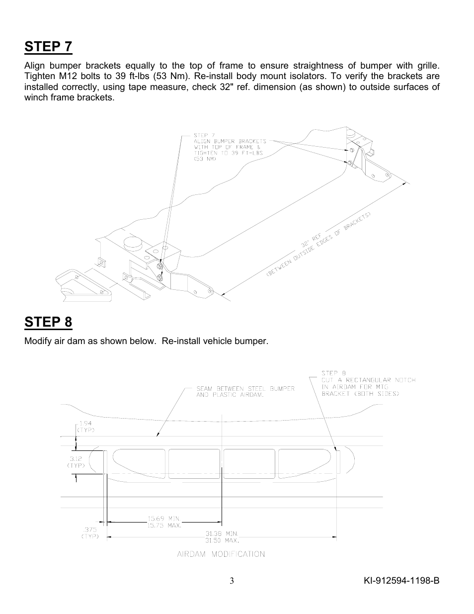 Step 7, Step 8 | Ramsey Winch DODGE QM KIT 251066 User Manual | Page 4 / 6