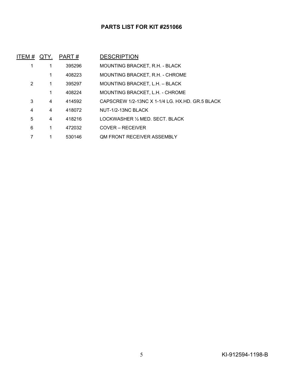 Ramsey Winch DODGE QM KIT 251066 User Manual | Page 6 / 6