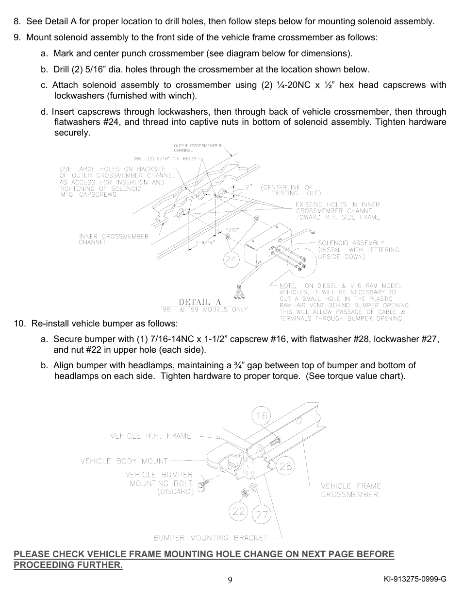 Ramsey Winch DODGE WRAPAROUND KIT 295252 User Manual | Page 10 / 12