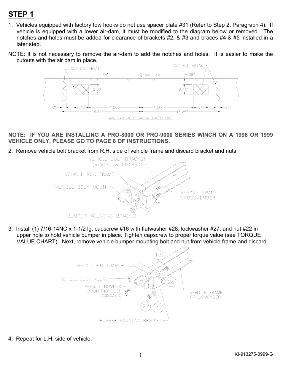 Step 1 | Ramsey Winch DODGE WRAPAROUND KIT 295252 User Manual | Page 2 / 12