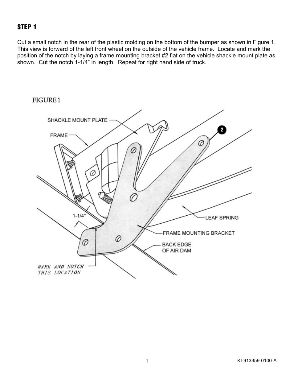 Step 1 | Ramsey Winch FORD QM KIT 251070 User Manual | Page 2 / 4