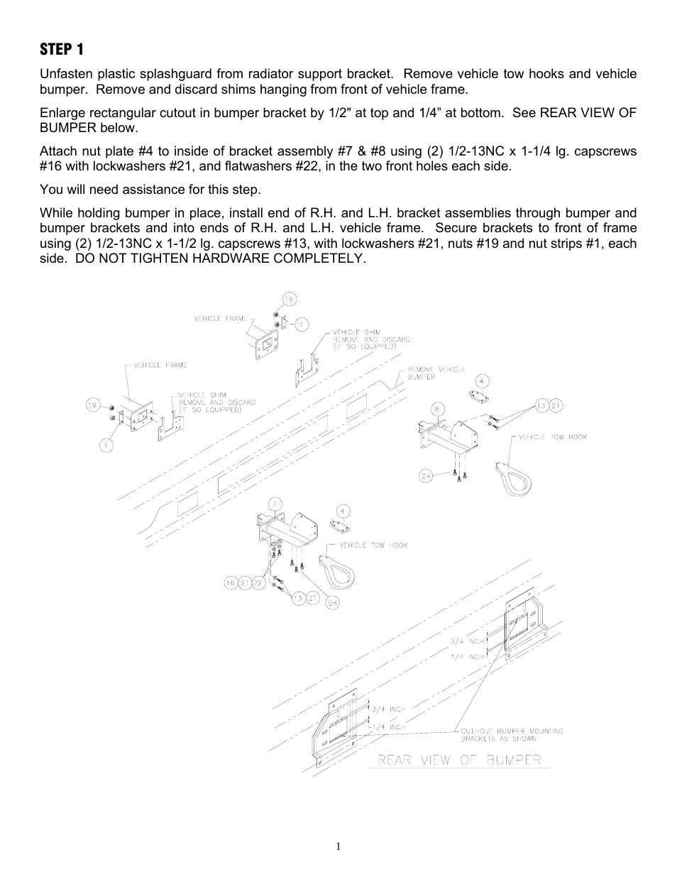 Ramsey Winch FORD WRAPAROUND KIT 295356 (RPH 12000) User Manual | Page 2 / 7