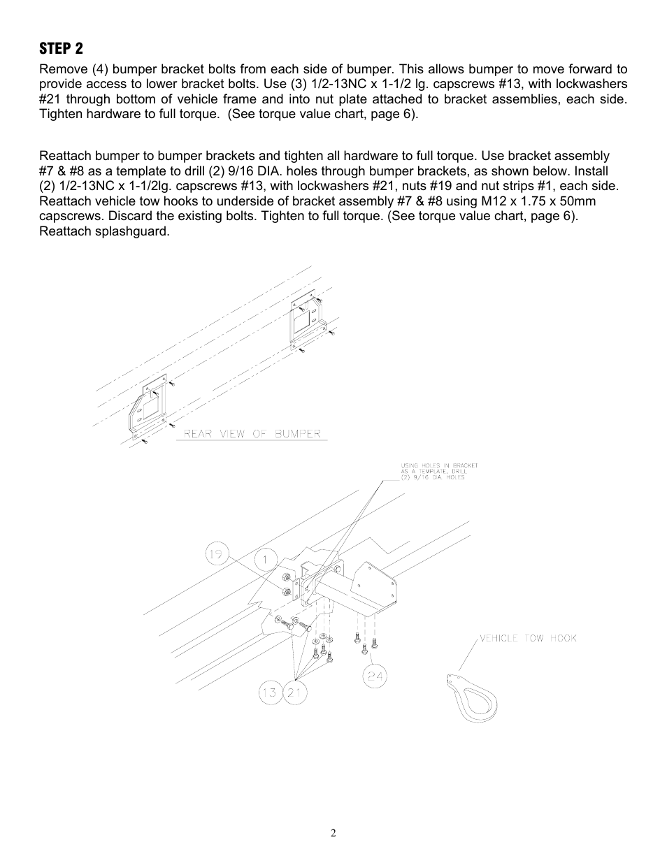 Step 2 | Ramsey Winch FORD WRAPAROUND KIT 295356 (RPH 12000) User Manual | Page 3 / 7