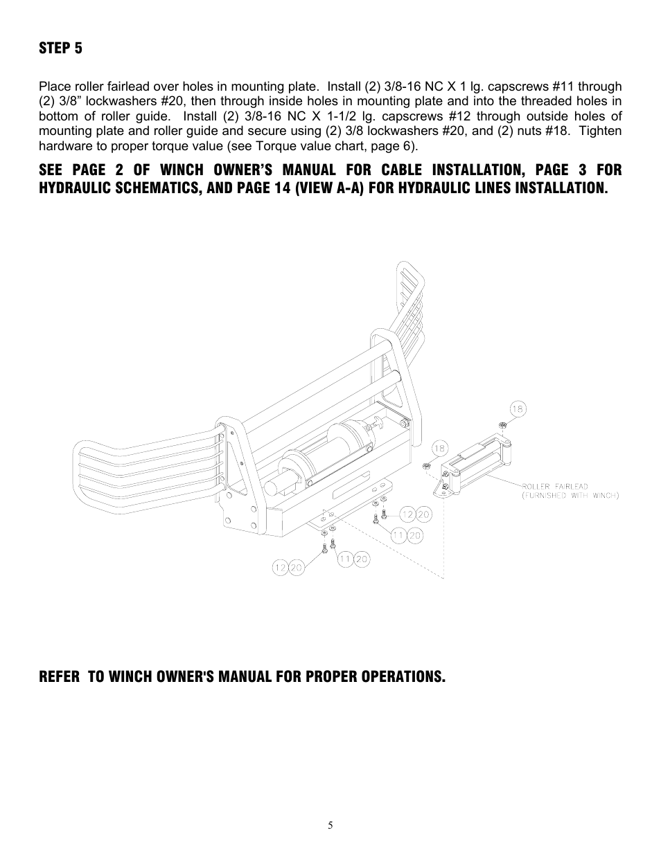 Ramsey Winch FORD WRAPAROUND KIT 295356 (RPH 12000) User Manual | Page 6 / 7