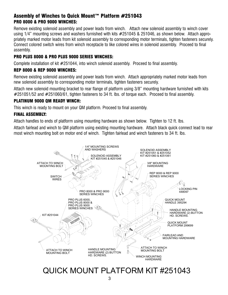 Ramsey Winch QM CONVERSION KIT 251042 User Manual | Page 4 / 4