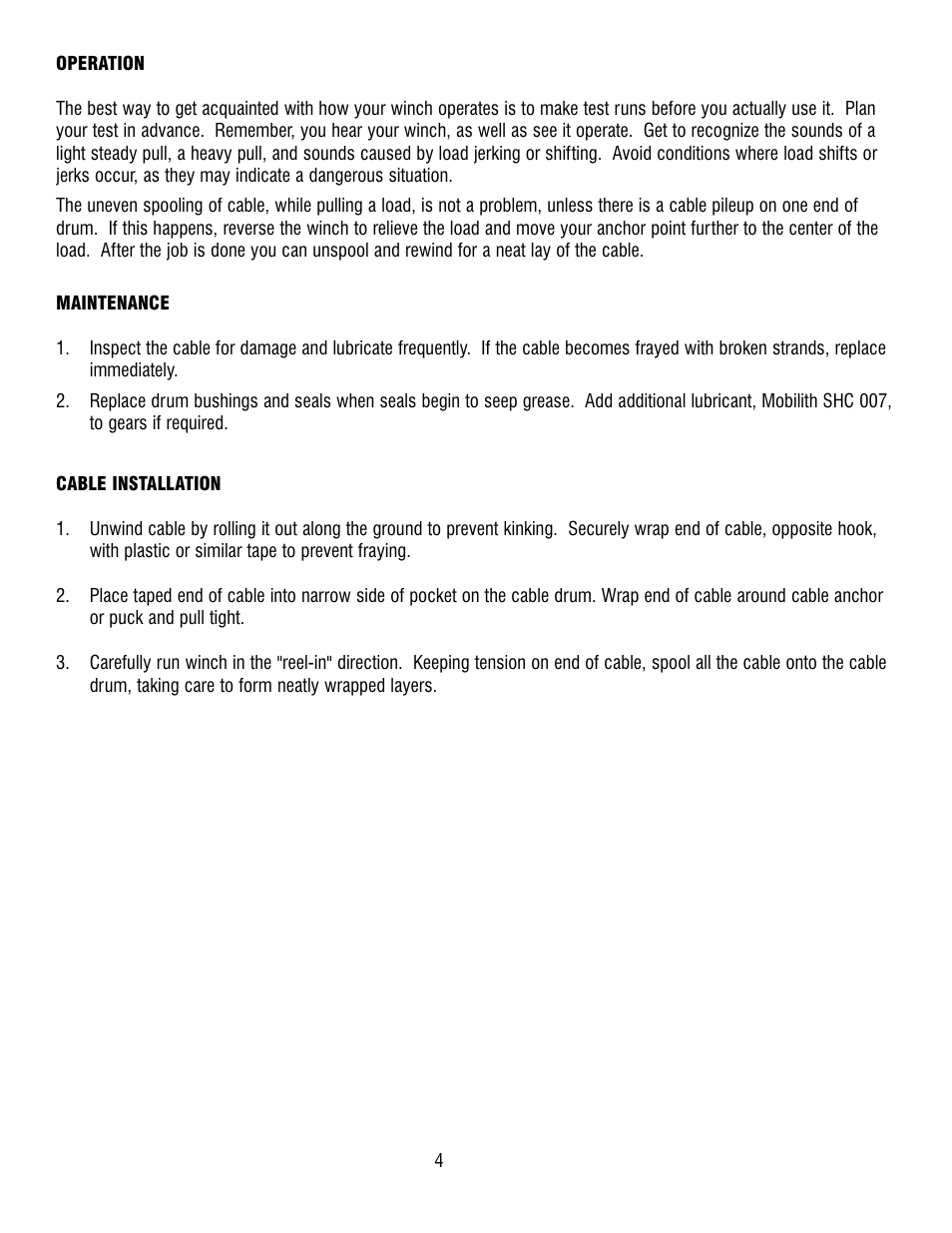 Ramsey Winch SCH-4900 User Manual | Page 6 / 12