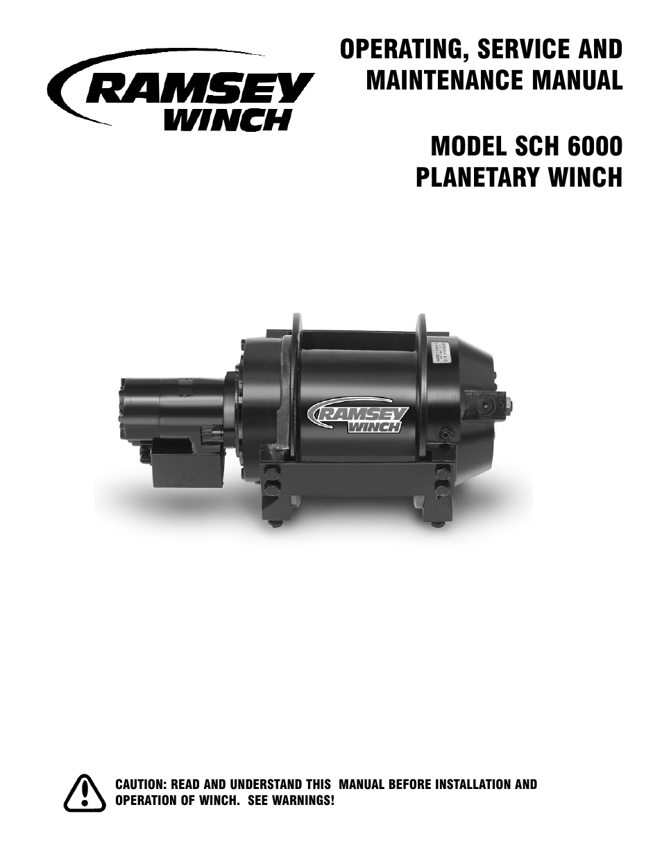 Ramsey Winch SCH-6000 User Manual | 12 pages