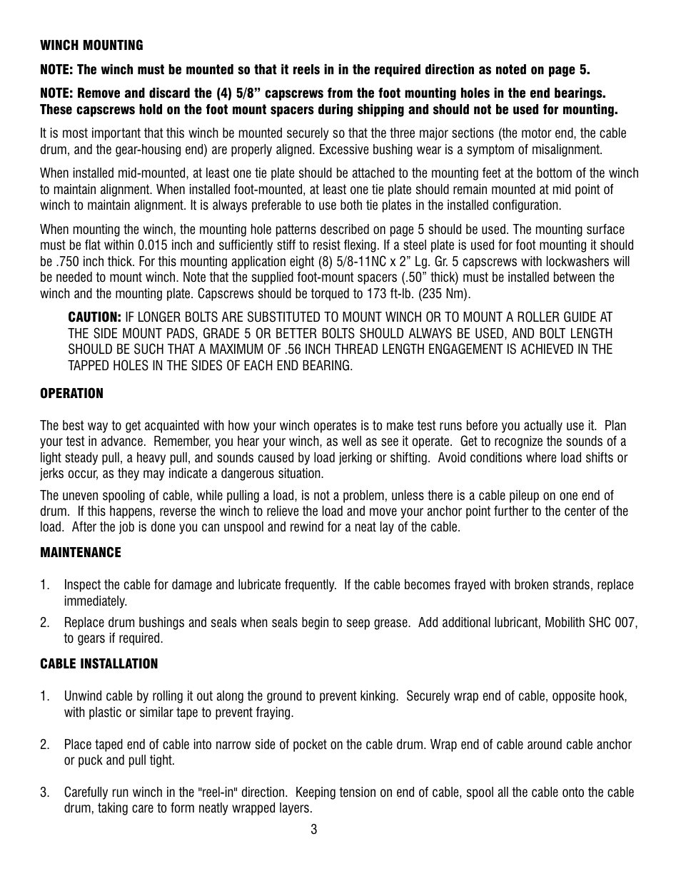 Ramsey Winch SCH-6000 User Manual | Page 5 / 12