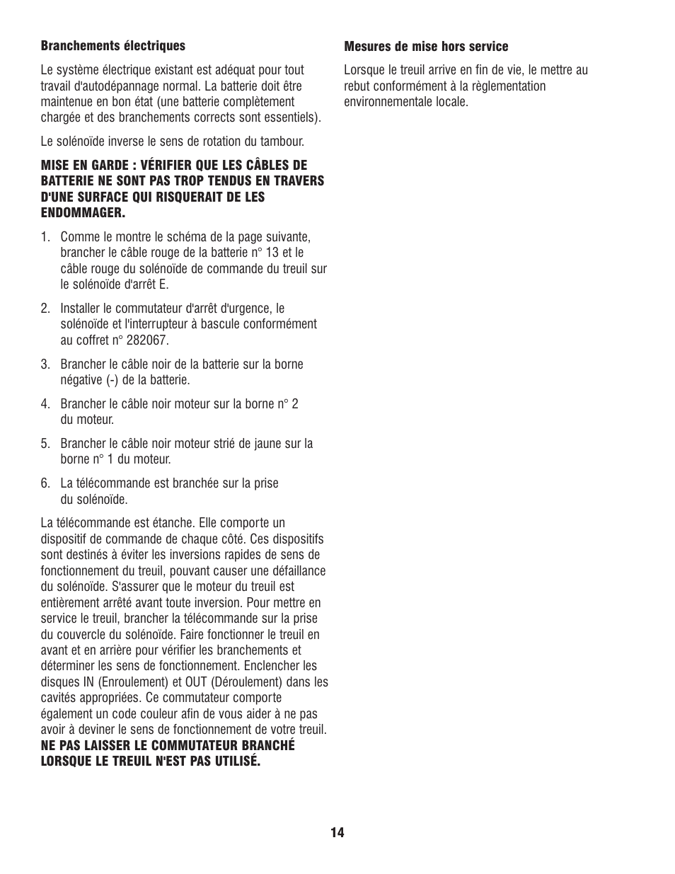 Ramsey Winch ATV 8 WITH MINI ROCKER SWITCH User Manual | Page 14 / 36