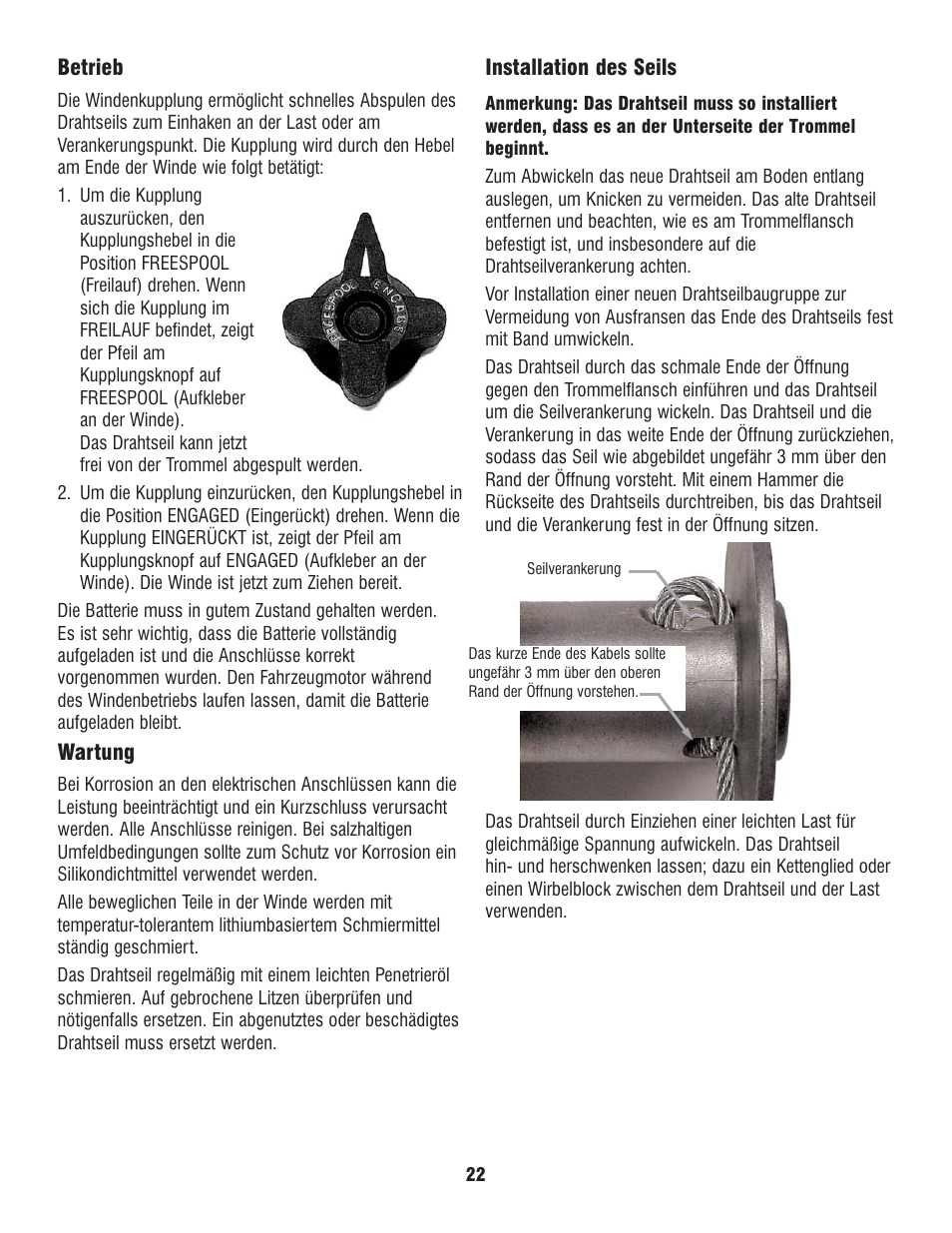 Ramsey Winch ATV 8 WITH MINI ROCKER SWITCH User Manual | Page 22 / 36