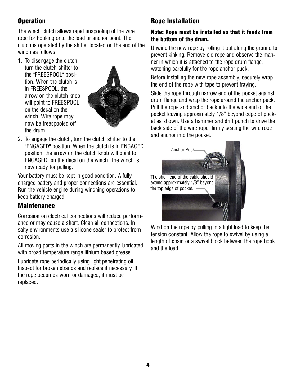 Ramsey Winch ATV 8 WITH MINI ROCKER SWITCH User Manual | Page 4 / 36