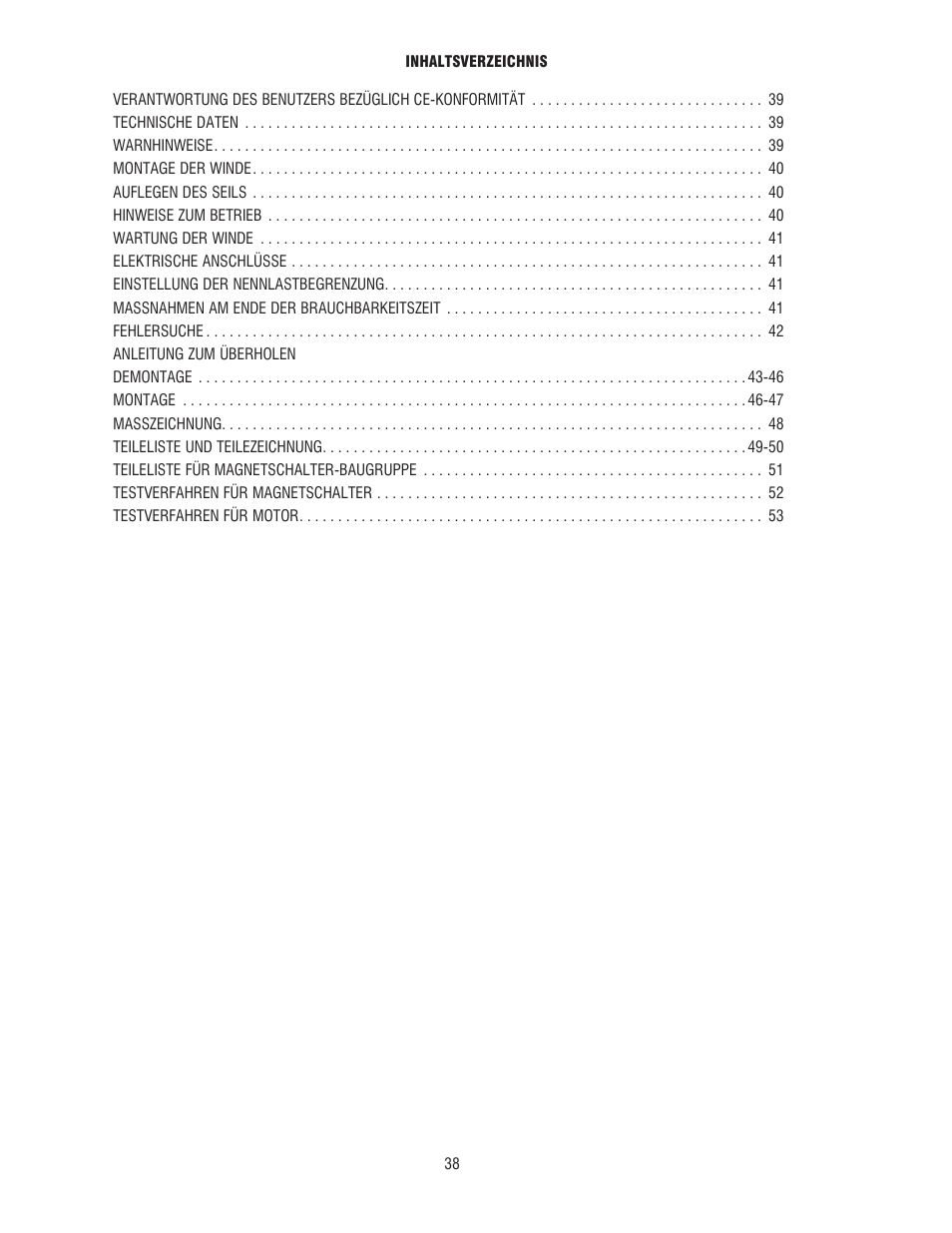 Ramsey Winch DC 34,9 User Manual | Page 38 / 72