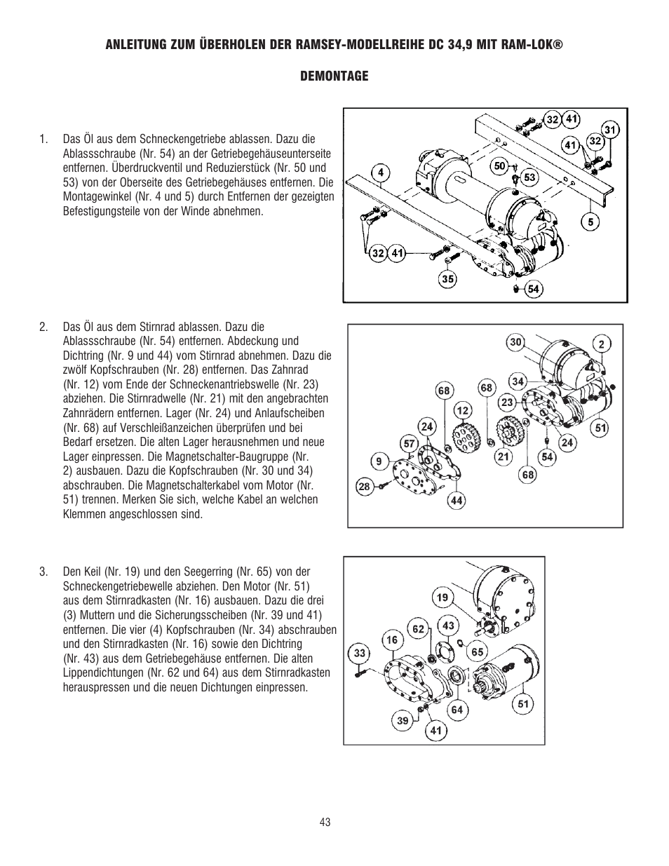 Ramsey Winch DC 34,9 User Manual | Page 43 / 72