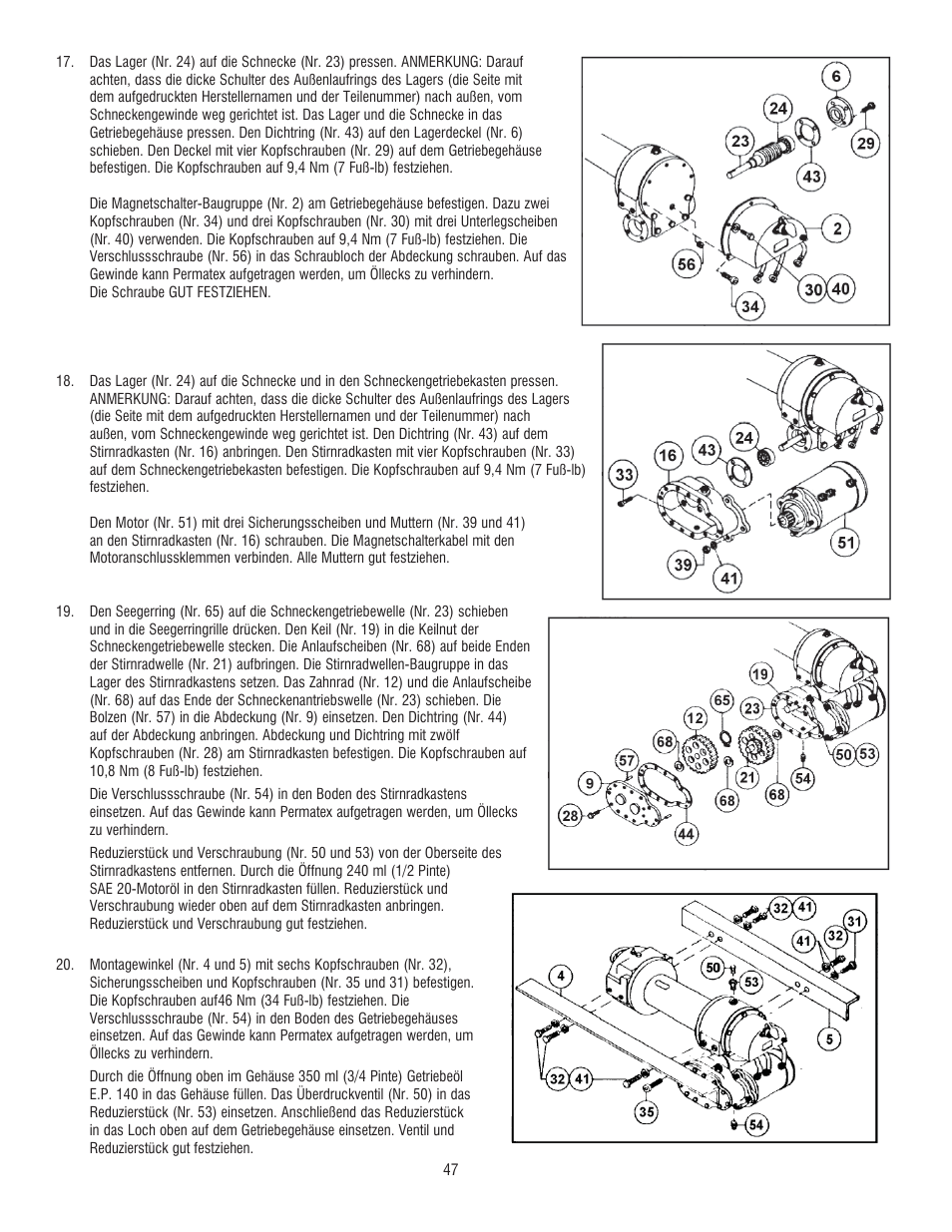 Ramsey Winch DC 34,9 User Manual | Page 47 / 72