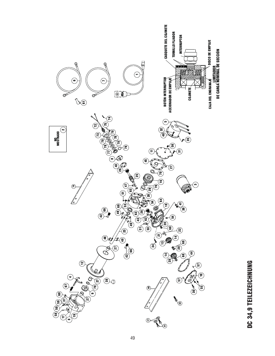 Dc 34,9 teilezeichnung | Ramsey Winch DC 34,9 User Manual | Page 49 / 72