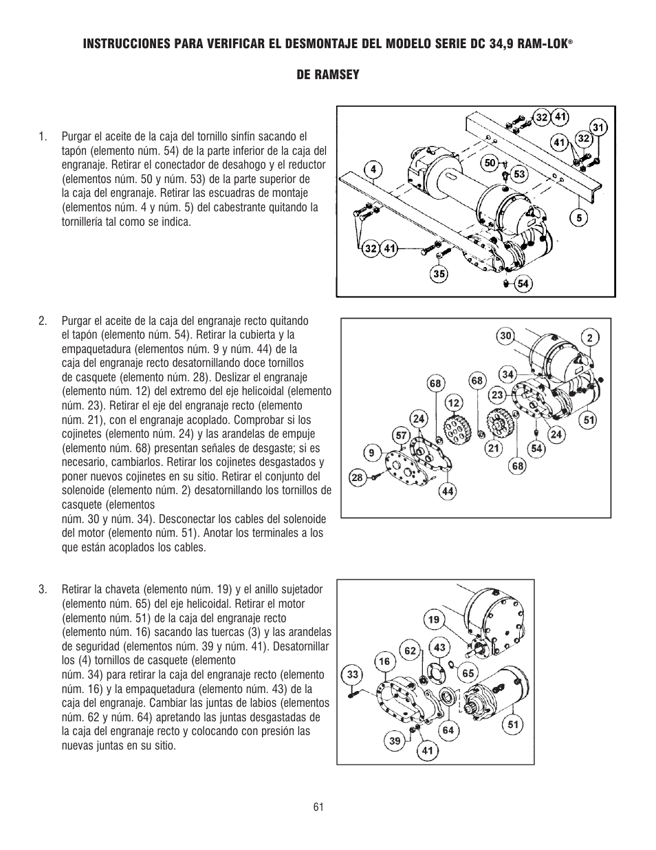 Ramsey Winch DC 34,9 User Manual | Page 61 / 72