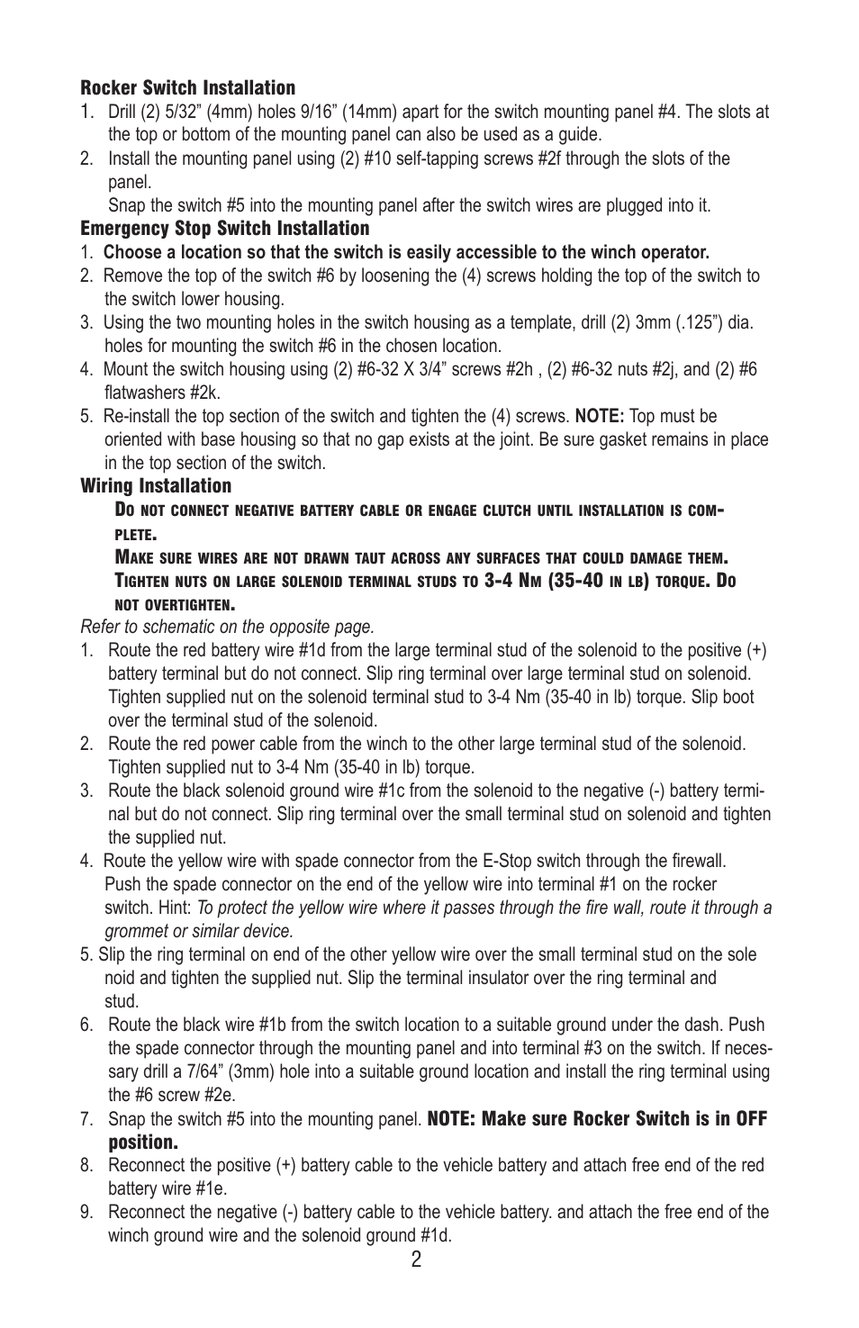 Ramsey Winch E-STOP SWITCH KIT 282067 & 282068 User Manual | Page 4 / 24