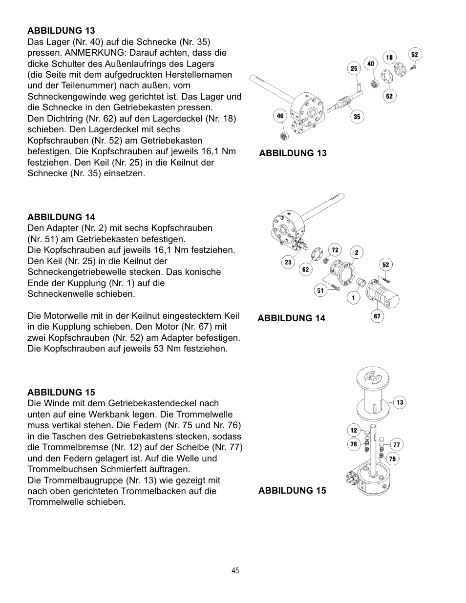 Ramsey Winch H-49,8 User Manual | Page 45 / 68