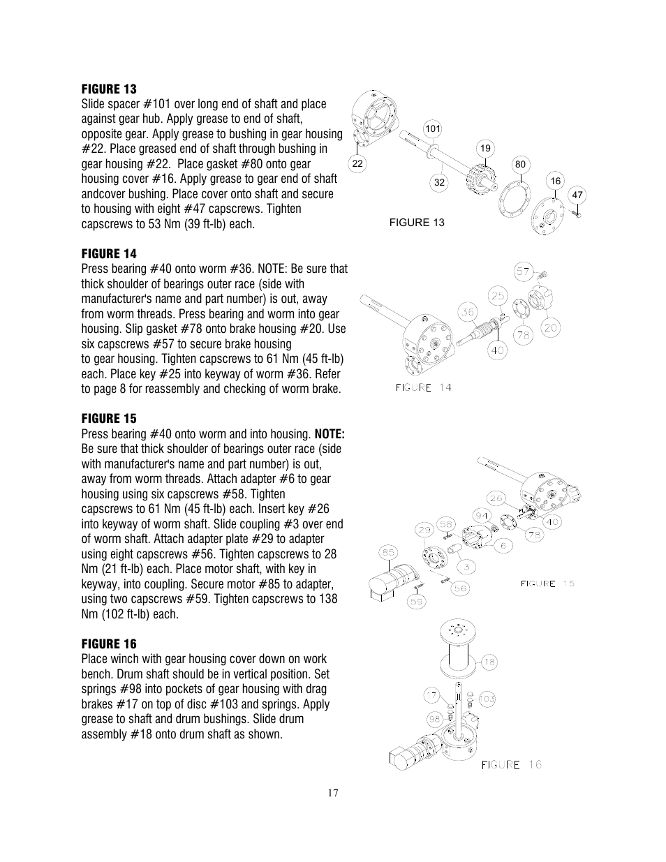 Ramsey Winch H-89 User Manual | Page 17 / 94