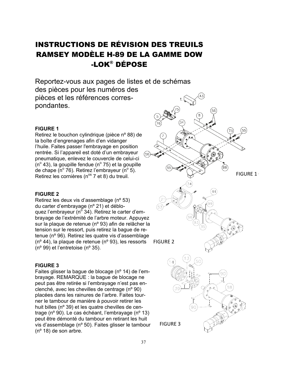 Ramsey Winch H-89 User Manual | Page 37 / 94