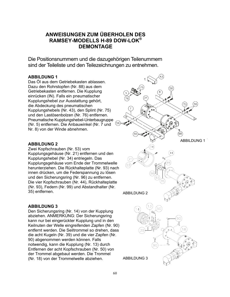 Ramsey Winch H-89 User Manual | Page 60 / 94