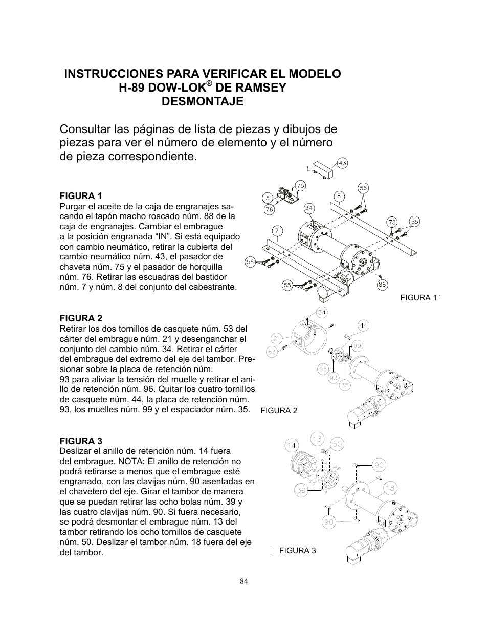 Ramsey Winch H-89 User Manual | Page 84 / 94