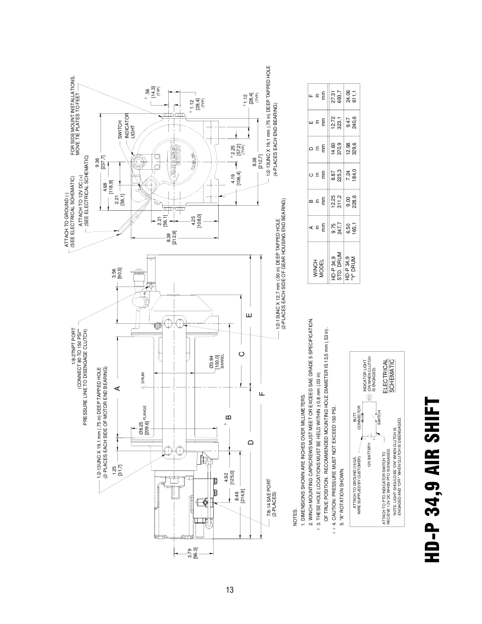 Hd -p 34,9 air shif t | Ramsey Winch HD-P 34,9 User Manual | Page 13 / 78