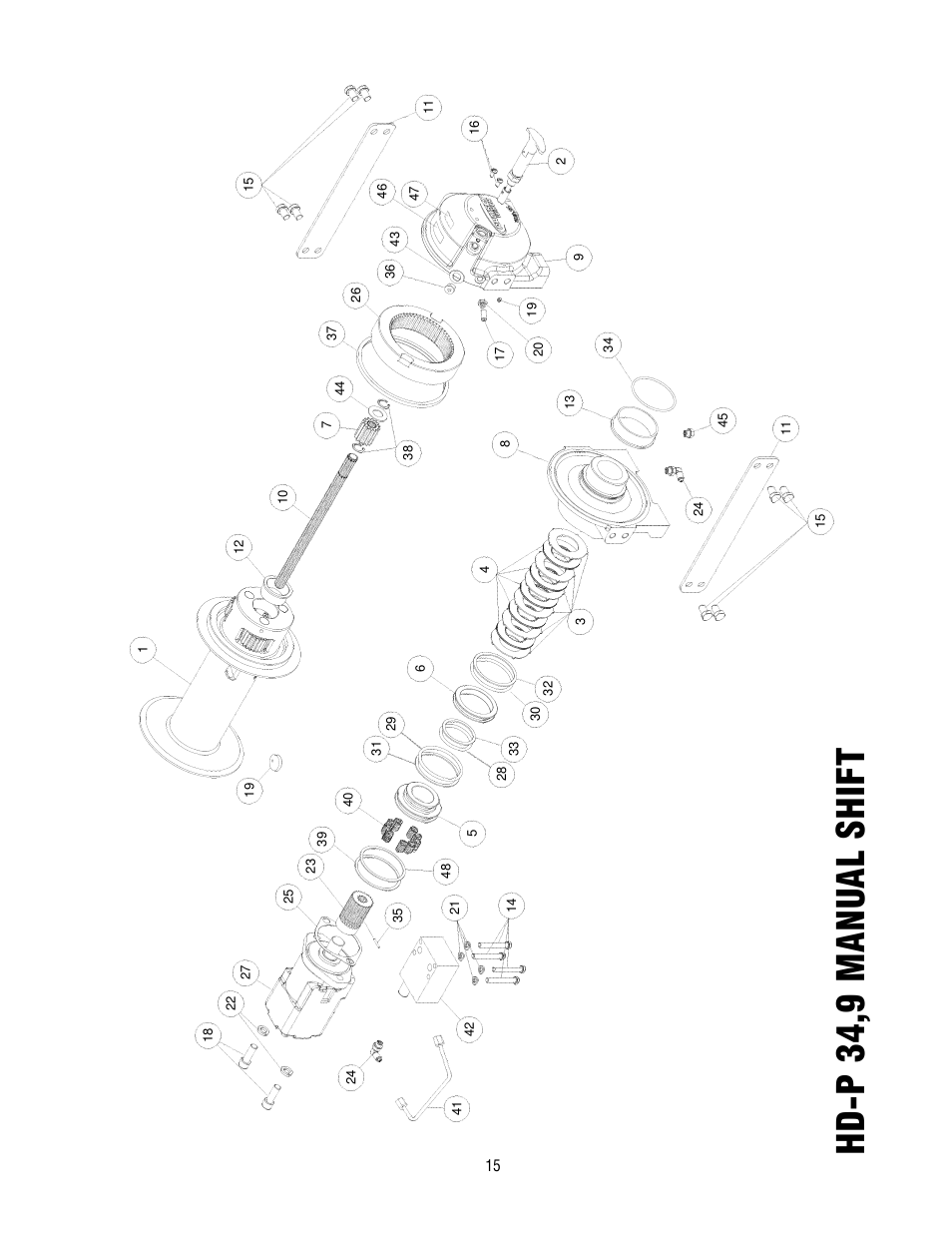 Hd -p 34,9 manu al shif t | Ramsey Winch HD-P 34,9 User Manual | Page 15 / 78