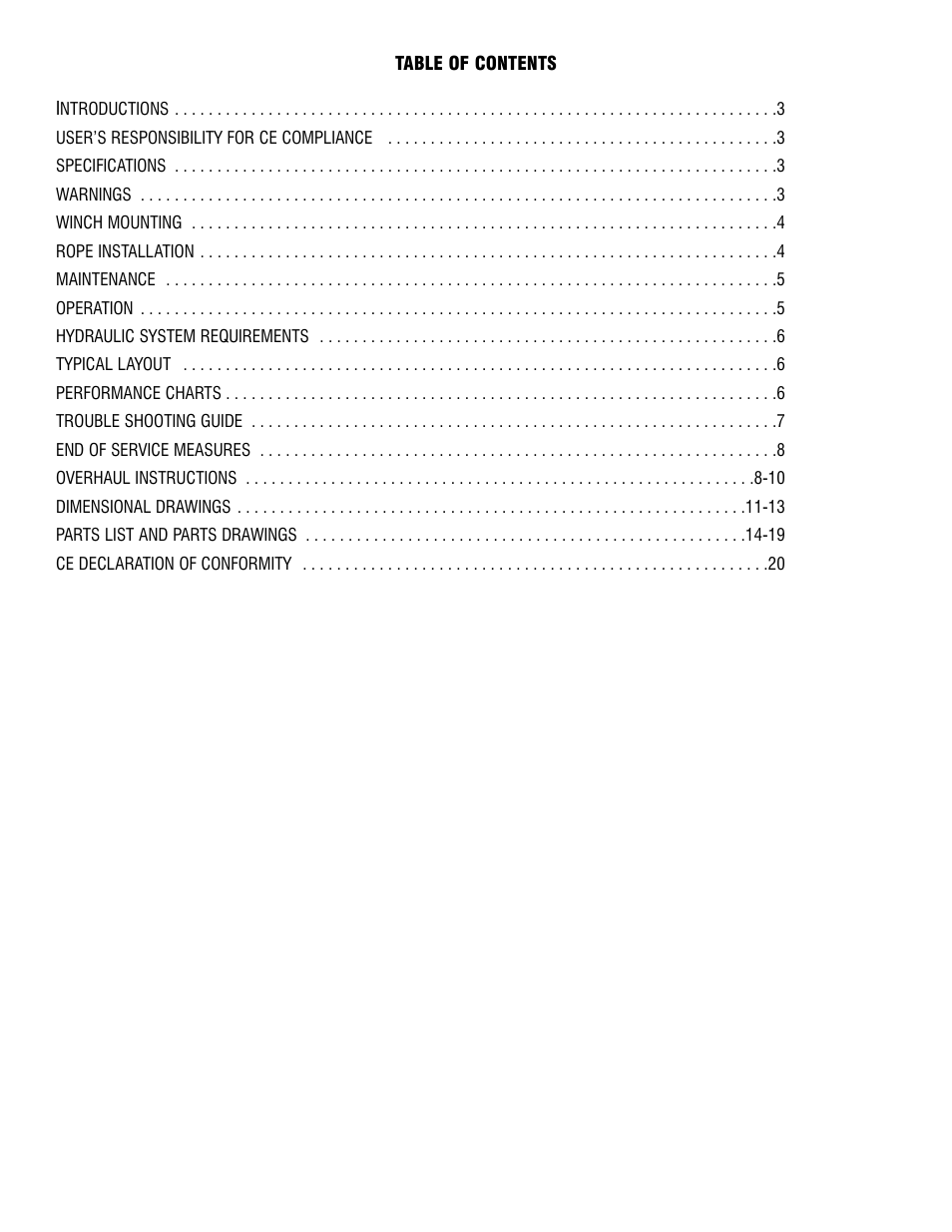 Ramsey Winch HD-P 34,9 User Manual | Page 3 / 78