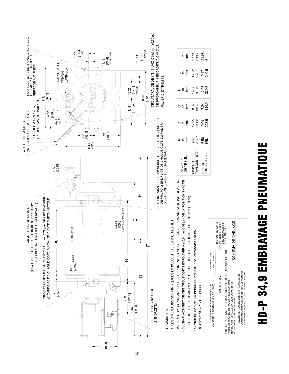 Hd -p 34,9 embra yage pneuma tique | Ramsey Winch HD-P 34,9 User Manual | Page 31 / 78