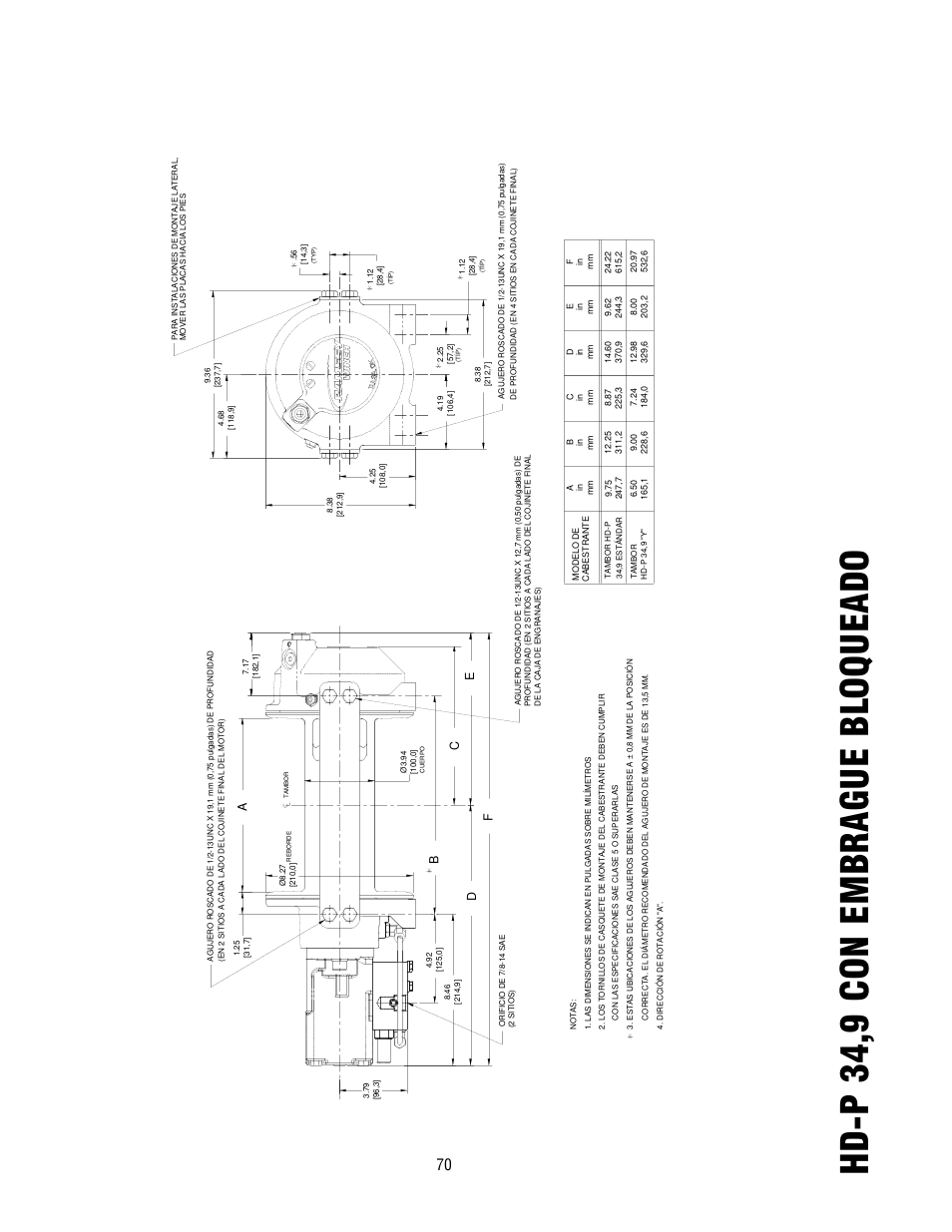 Hd -p 34,9 con embrague bl oqueado | Ramsey Winch HD-P 34,9 User Manual | Page 70 / 78