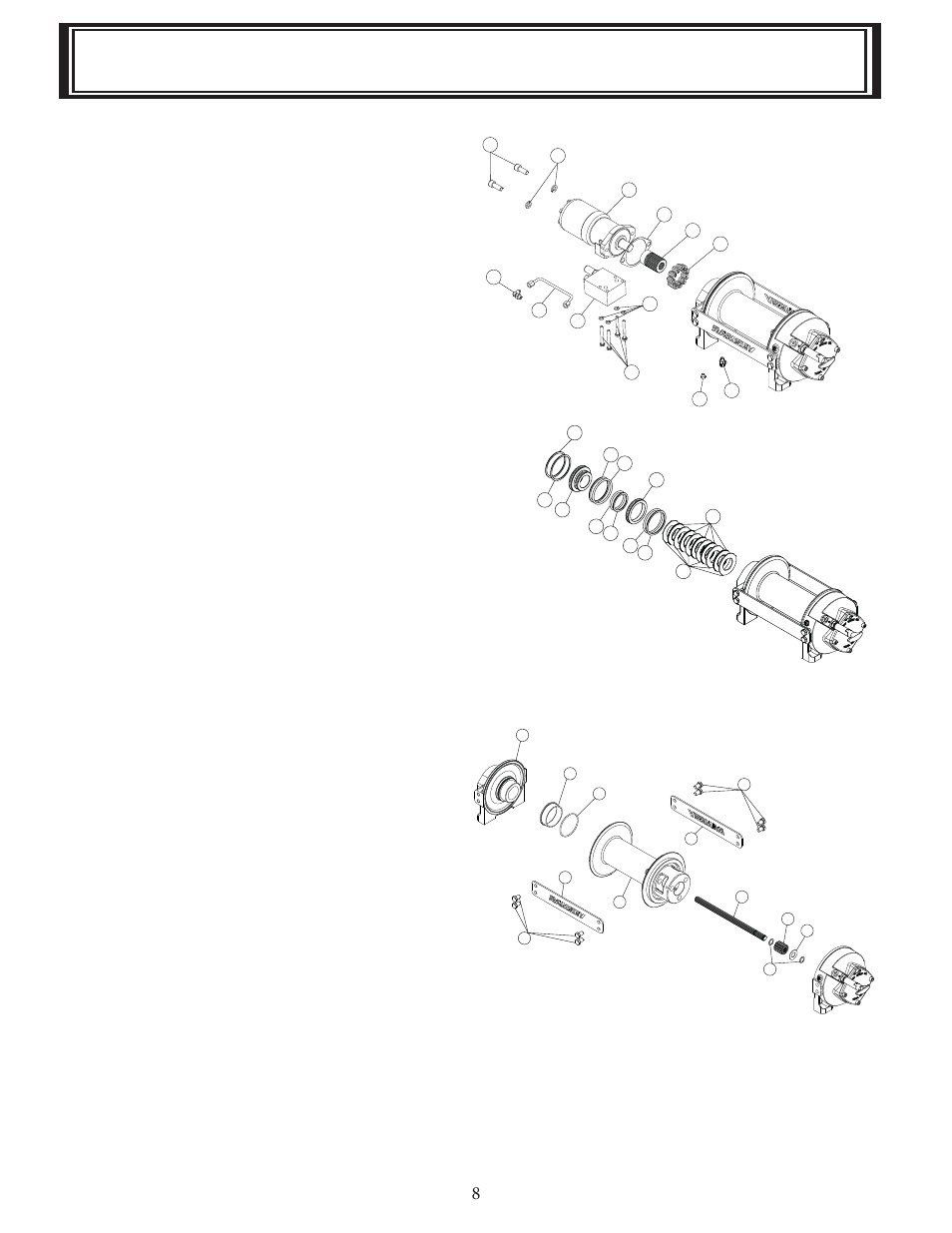 Overhaul instructions, 8end of service measures, Instructions for overhaul hd-p42 series winch | Ramsey Winch HD-P 42 User Manual | Page 10 / 81