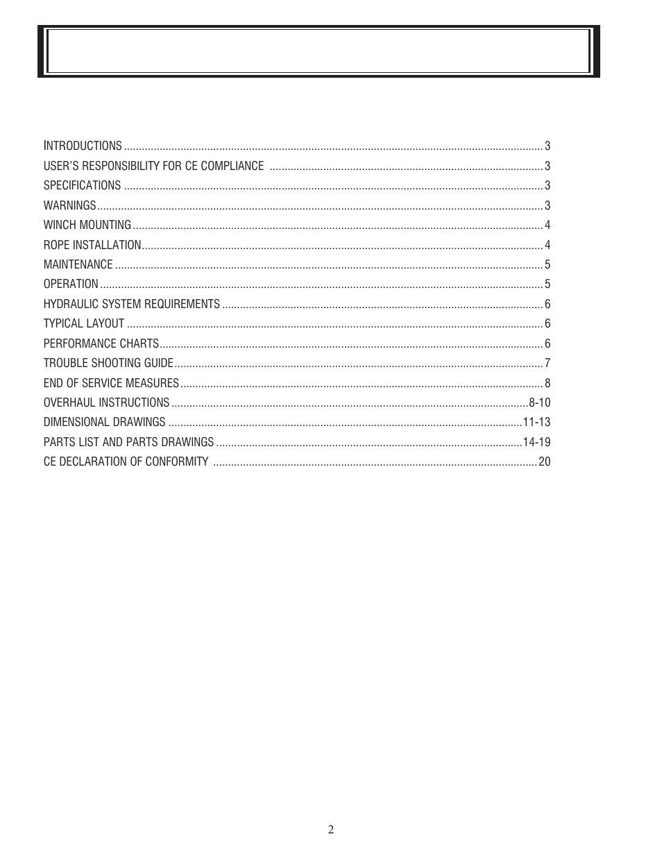 Ramsey Winch HD-P 42 User Manual | Page 4 / 81