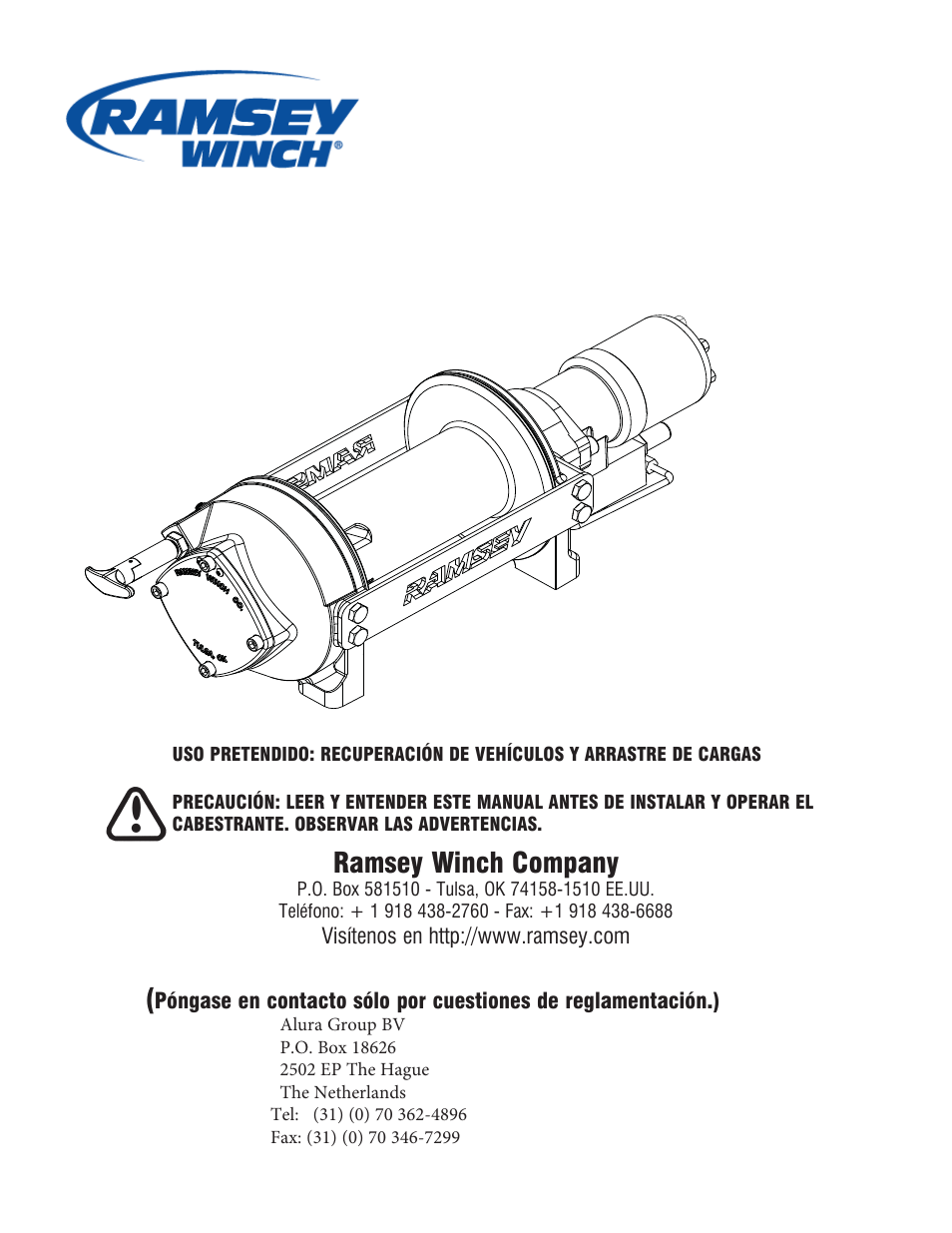 Ramsey winch company, Ramsey representante autorizado en la comunidad | Ramsey Winch HD-P 42 User Manual | Page 61 / 81