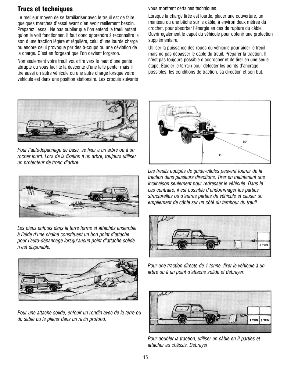 Trucs et techniques | Ramsey Winch RE 34,9 User Manual | Page 15 / 43