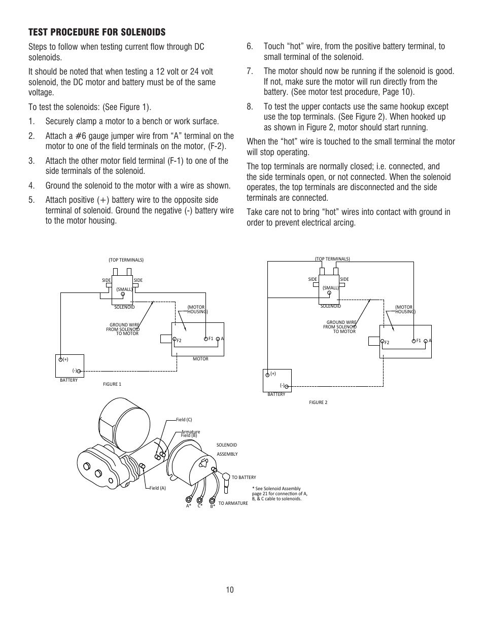 Test procedure for solenoids | Ramsey Winch RE 50,7 User Manual | Page 10 / 44