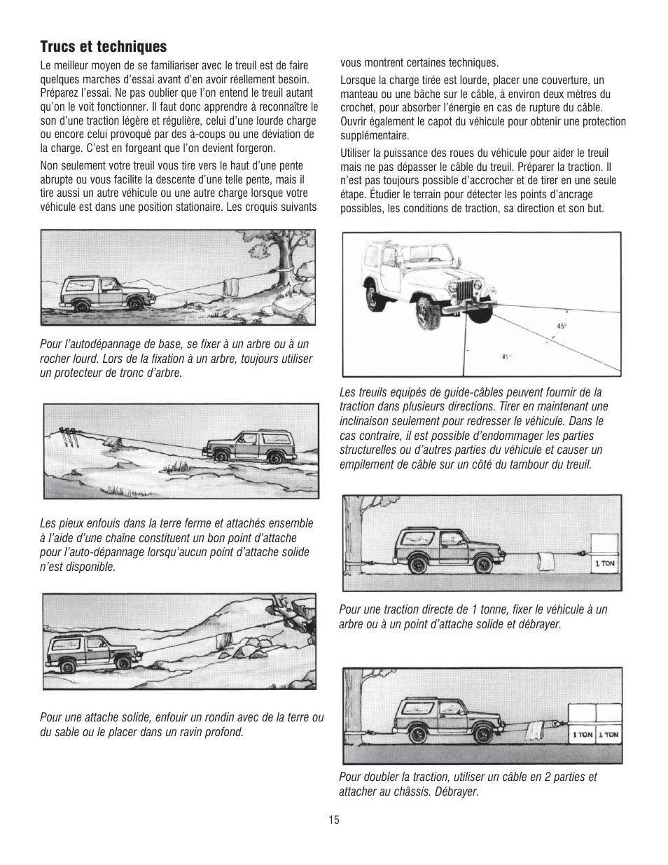 Trucs et techniques | Ramsey Winch RE 50,7 User Manual | Page 14 / 44