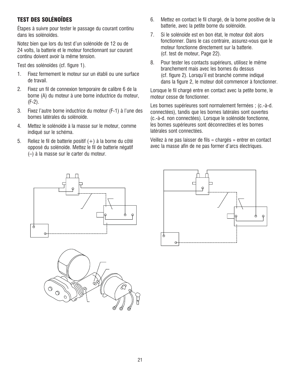 Test des solénoïdes, Figure 1 figure 2, Solenoïde | Ramsey Winch RE 50,7 User Manual | Page 20 / 44