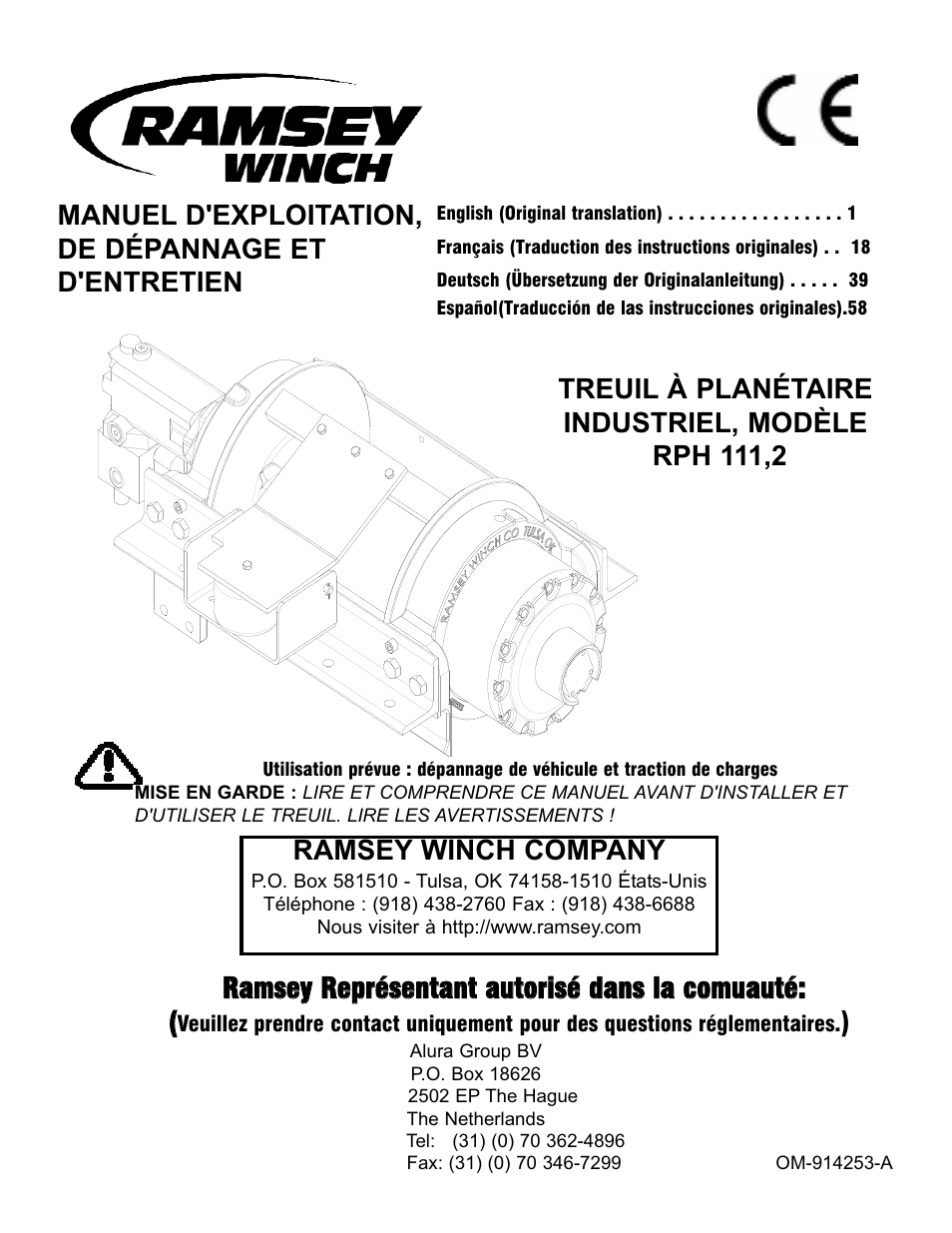 Rph111,2 fr 1211 | Ramsey Winch RPH 111,2 User Manual | Page 22 / 81