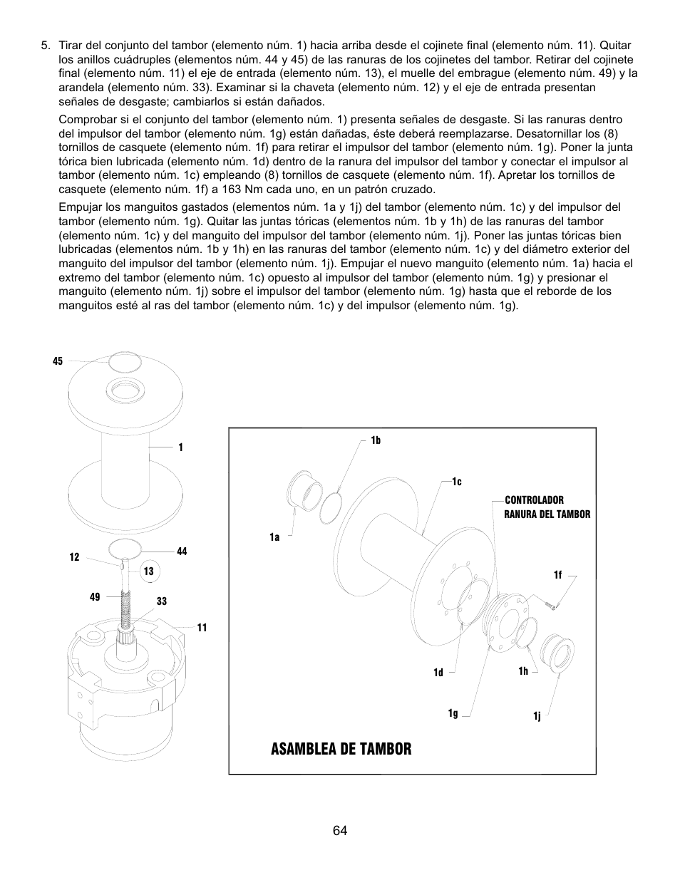 Asamblea de tambor | Ramsey Winch RPH 111,2 User Manual | Page 70 / 81