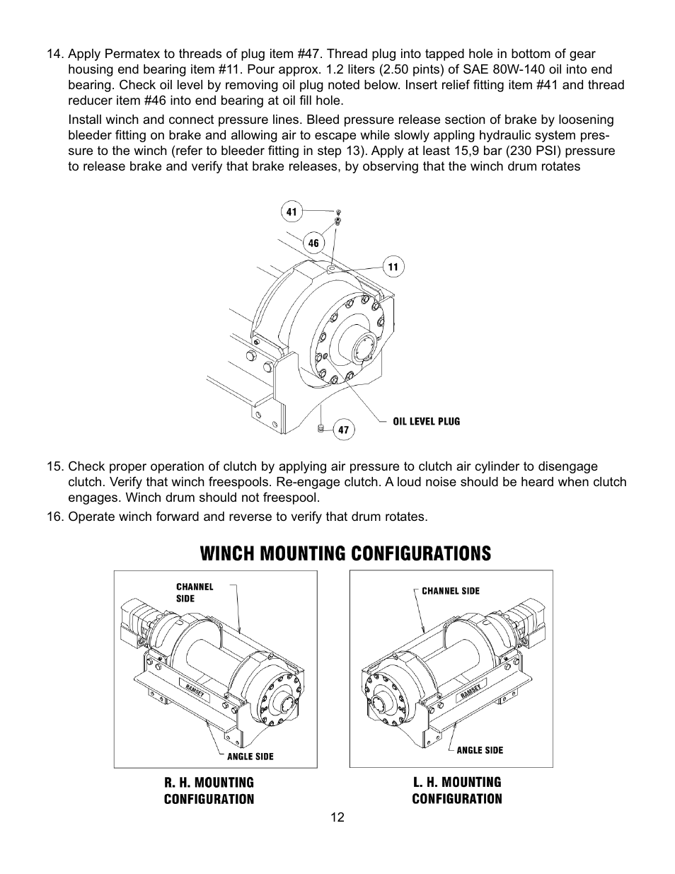 Ramsey Winch RPH 133,4 User Manual | Page 15 / 82