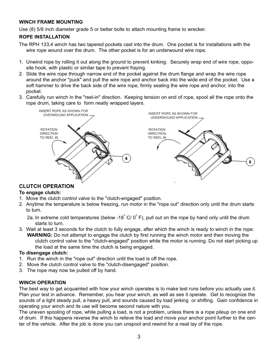 Ramsey Winch RPH 133,4 User Manual | Page 6 / 82