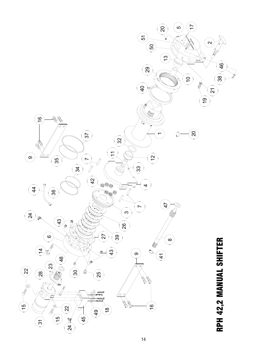 Rph 42,2 manu al shif ter | Ramsey Winch RPH 42,2 User Manual | Page 14 / 65