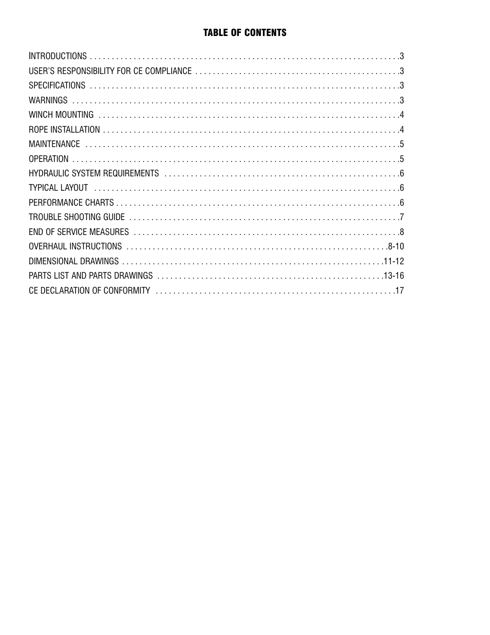 Ramsey Winch RPH 42,2 User Manual | Page 3 / 65