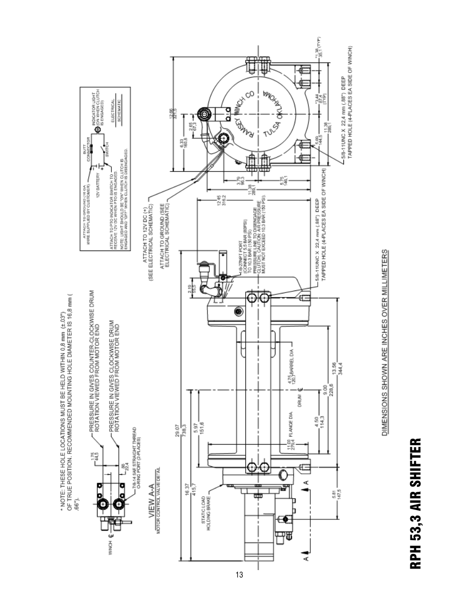 Rph 53,3 air shif ter | Ramsey Winch RPH 53,3 User Manual | Page 13 / 65