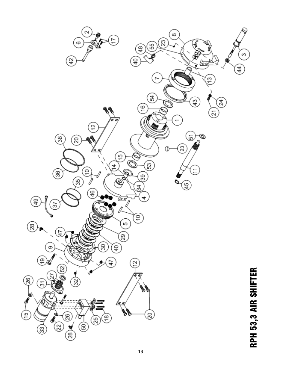 Rph 53,3 air shif ter | Ramsey Winch RPH 53,3 User Manual | Page 16 / 65