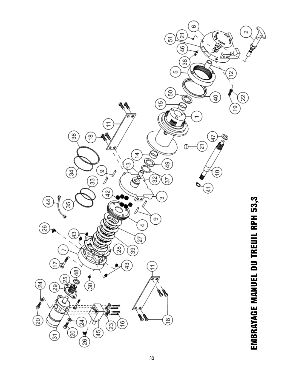 Embra yage manuel du treuil rph 53,3 | Ramsey Winch RPH 53,3 User Manual | Page 30 / 65