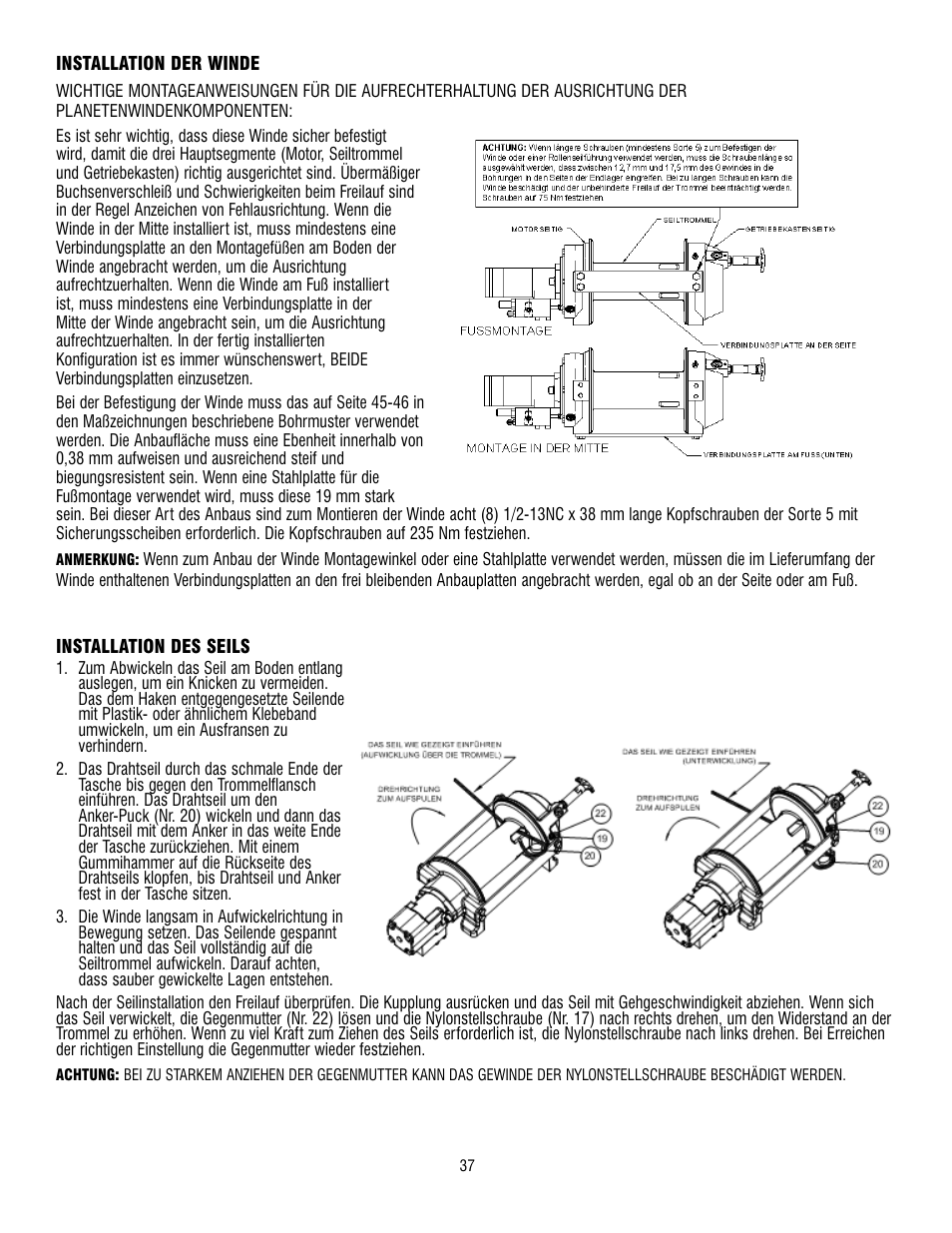 Ramsey Winch RPH 53,3 User Manual | Page 37 / 65