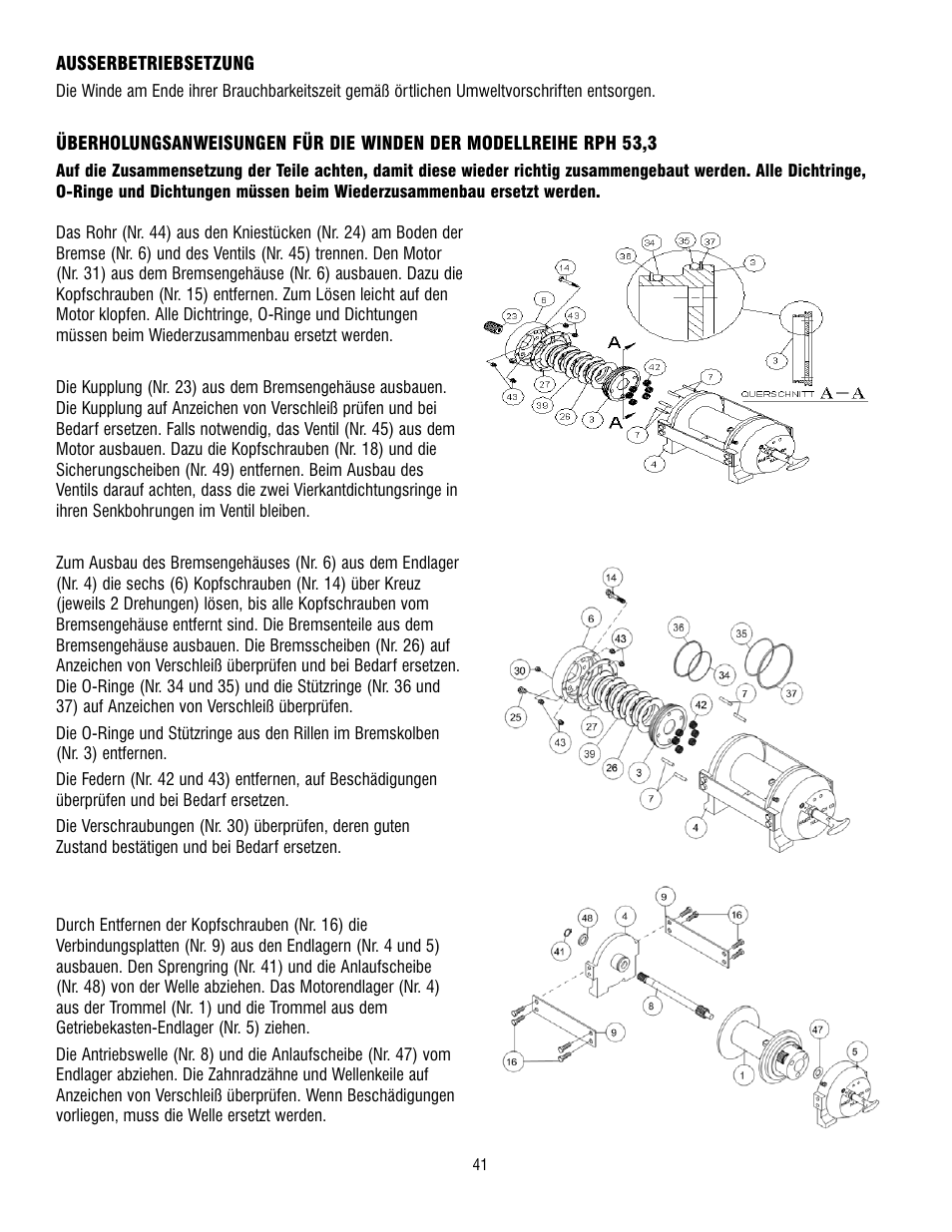 Ramsey Winch RPH 53,3 User Manual | Page 41 / 65